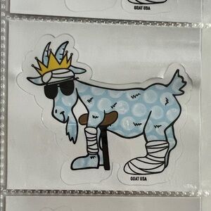 GOAT USA Sticker with Crown and Sunglasses